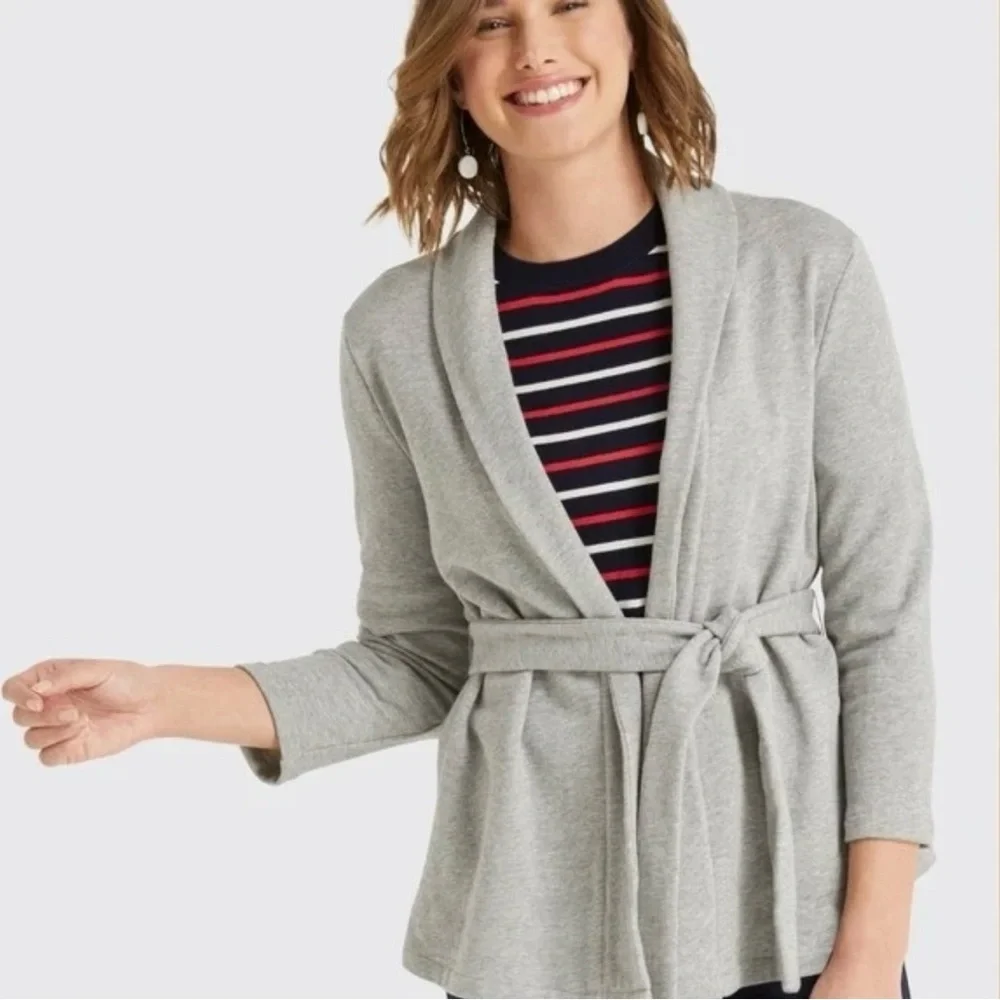 Draper James Shawl Collar Sweatshirt Cardigan Jacket Size XL - Picture 6 of 6